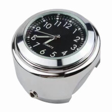 QenASHaing Motorcycle Handlebar Watch – Black/White Aluminum Dial with Wrench, Precise Timing for Bike, ATV, Dirt Bike (Compatible with Handlebar