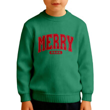 Boys Long Sleeve Crewneck Print Sweatshirt – Soft Fleece Lined Thermal Pullover Top For Kids, Cozy Winter Casual Wear For Holiday And Daily Outfits
