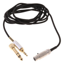 6.3/3.5mm Jack Cable Detachable Replacement Gaming Headphone Cable 2M Long for AKG Q701 K702 K267 K712 K141 Audio Cord