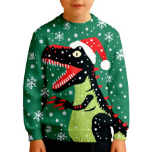 Youth Boys Graphic Print Crewneck Sweatshirt – Soft Fleece Lined Thermal Pullover Top, Warm Casual Winter Wear Style, School Outfit And Holiday Use