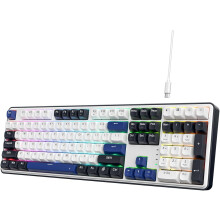 K689 Wired Gaming Keyboard, 108-Key Mechanical w/4 Hotkeys, Hot-Swappable, 3-Layer Dampening, Mixed Keycaps, Compatible with Windows