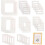 32 White Photo Mounts – 8 Sizes, Rectangular & Square 1