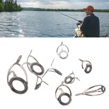 9pcs Metal Ceramic Fishing Rod Tip Repair Kit