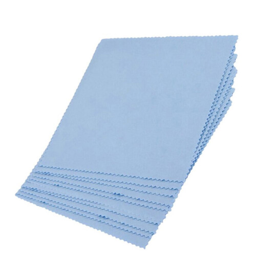 80Pcs Blue Microfiber Cloths for Screen Lens Cleaning Without Fingerprints