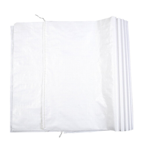 10Pcs White Polywoven Bag Environmentally Friendly Reusable for Packaging Needs