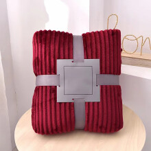 Blankets Red Flannel Cozy and Warm Modern for Couch, Bed, Living Room Solid Breathable 39x60 Inches