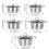 5 Sets Stainless Steel Stock Cooking Stewing Large Boiling Pot 2