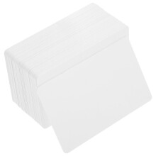 ELAYARD White PVC Blank Cards for Decoration, Dual Sided, Smooth Edges,, 50Pcs