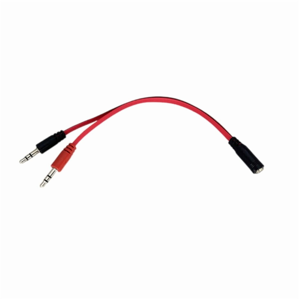 3.5Mm Auditory Y Splitter Cable 20Cm 1 Male/Female To 2 Male/Female Splitter For Headphones And Microphone Flat Wire 9329345375880