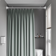 Heavy Duty Non-Slip Adjustable Tension Shower Rod, No Drill, Stainless Steel, Compatible with Standard Shower Curtains