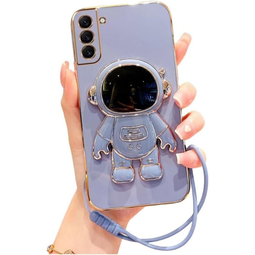 Astronaut Invisible Stand Phone Case With Lanyard, Full Cover & Drop Proof, Compatible With Samsung Galaxy S24/S23/S22/S21/S20/S10/Note20/Note10 9087558468477