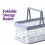 Foldable Storage Basket – Collapsible PP Organizer Bin for Kitchen, Groceries & Camping | Stackable, Ergonomic Handle | Indoor/Outdoor Use 1