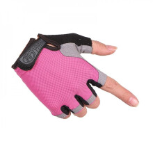 1pair Cycling Gloves Half Finger Anti-slip Warm for Weight Lifting Running Fitness Sports Handwear for Men and Women Pink/XL