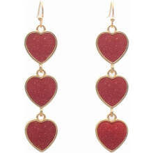Red Heart Earrings for Women Rhinestone Love Heart Dangle Drop Earrings Valentine'S Day Heart Statement Earrings Gifts Jewelry