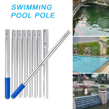 Swimming Pool Pole Aluminum Alloy Pool Pole 8pcs Telescopic Aluminum Pool Pole Kit Heavy Duty Swimming Pool Skimmer Net Vacuum Head Scrubber Brush