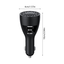 Diffuseur de parfum d'ambiance pour voiture avec chargeur USB et 2 ports