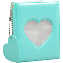 Mini KPOP photo card binder with 32 pockets and heart