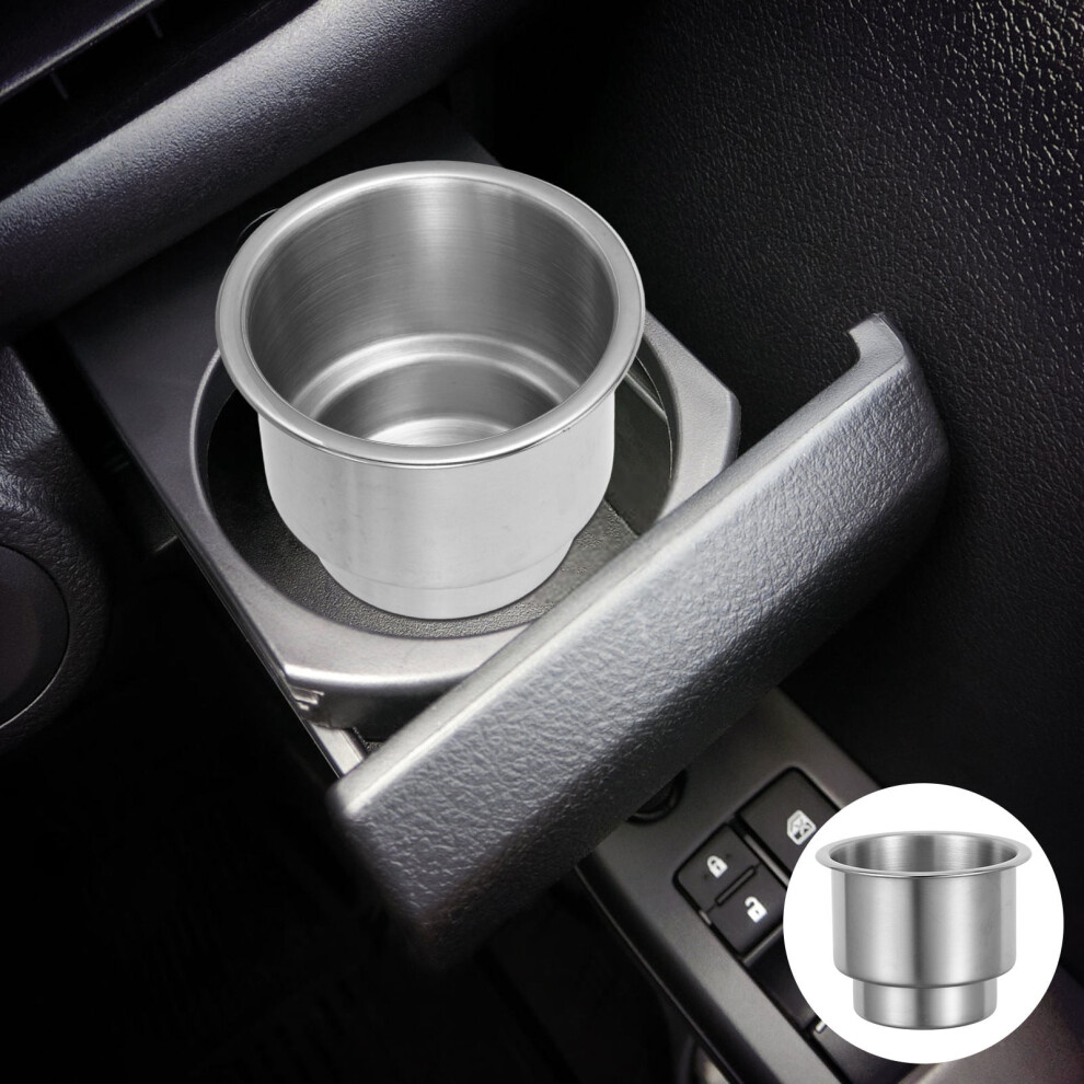 Stainless Steel Vehicle Drink Holder Universal Car Cup Holder For Soda Cans Silver 9422877923724