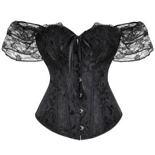 Women's Gothic Crop Corset Tops: Waist Lace Sexy Bustiers - Elastic Body Shaping Shapewear for a Gorgeous Appearanc