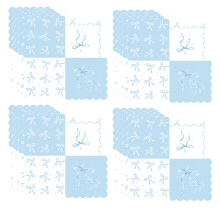 Bow Pattern Napkins Disposable Watercolor Design 100 pcs