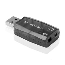 Mini External Usb to 3.5mm Mic Audio Headphone Jack Stereo Headset 3D Sound Card