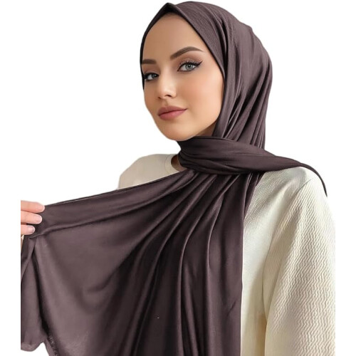 Φουλάρι Jersey Hijab για γυναίκες, μακρύ μαλακό μουσουλμανικό τουρμπάνι, περιτύλιγμα