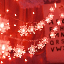 Snowflake String Light, Fairy Light Battery Powered String Lights for Christmas Wedding Birthday Valentine Party Bedroom