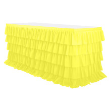 Nappe plissée de fête à 5 couches extensible avec volants