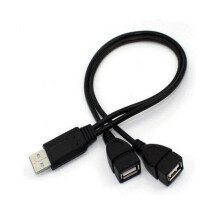 Kabel rozdzielający USB 2.0 męski na podwójny żeński