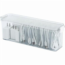 Transparente Kabelbox aus Kunststoff mit 7 Fächern