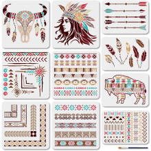 Aztec Tribal Stencils Set 10 pcs 11.811.8 in and