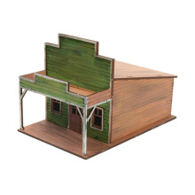 Miniature Building Model 3D Wooden Puzzle Paintable Kit for DIY Enthusiasts Unfinished Handcraft Project