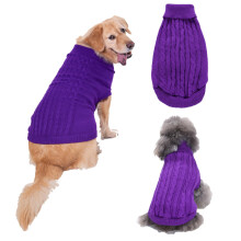 Hundepullover, weich und warm, Winteroutfit, lila, Größe M
