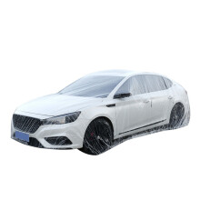 Disposable Car Cover, Clear Plastic Universal Rain Dust Garage Cover with Elastic Band Protector for Outdoor Snow Rain Weather(295.2x188.98in)