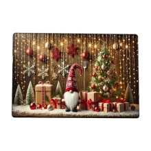 Tapis de Noël pour entrée 61 x 41 cm, lavable et antidérapant