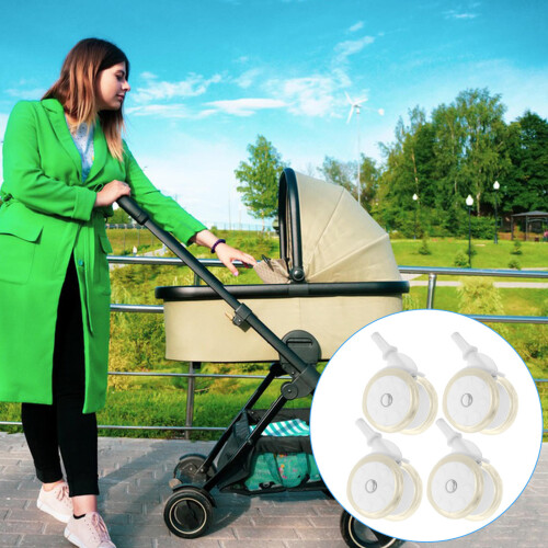 4 rotelle universali di ricambio per passeggini e deambulatori 2