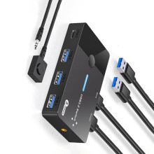 Commutateur USB 3.0 pour 2 ordinateurs, clavier partagé à 4 ports