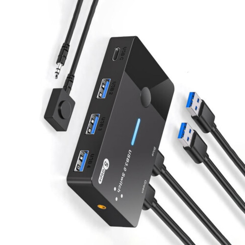 Commutateur USB 3.0 pour 2 ordinateurs, clavier partagé à 4 ports