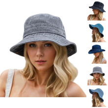 Chapeau de soleil en paille pour femme avec protection UV et large bord