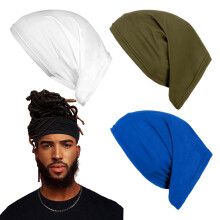 4PCS Spandex Dreadlock Cap, Tube Unisex Bands Elastic Long Hair Dreads Head Wraps, Cap Locks Headbands for Men Women Accessories