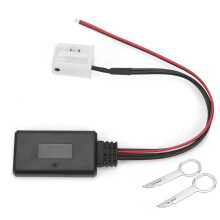 Adaptador Bluetooth para coche AUX, adaptador de música para estéreo de coche, conectividad inalámbrica Bluetooth 5.0, micrófono manos libres,