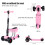Kid's Scooter with Removable Seat, LED Wheels 4