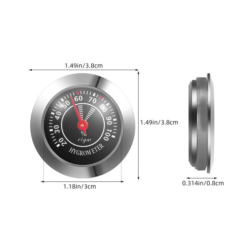 Igrometro Analogico Circolare Per Humidor Sigari 1