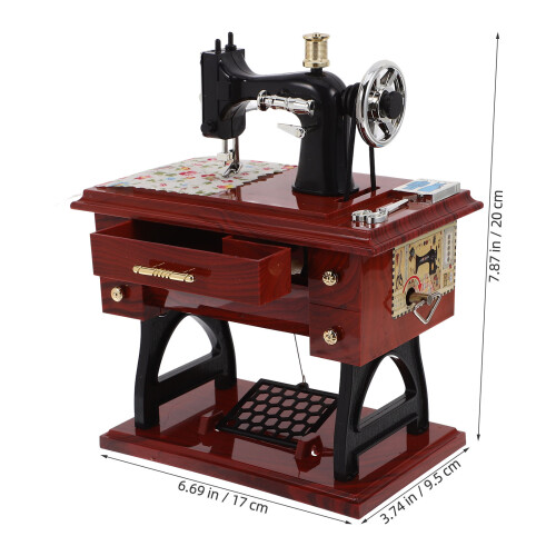 Vintage Naaimachine Muziekdoos Model Formaat 1