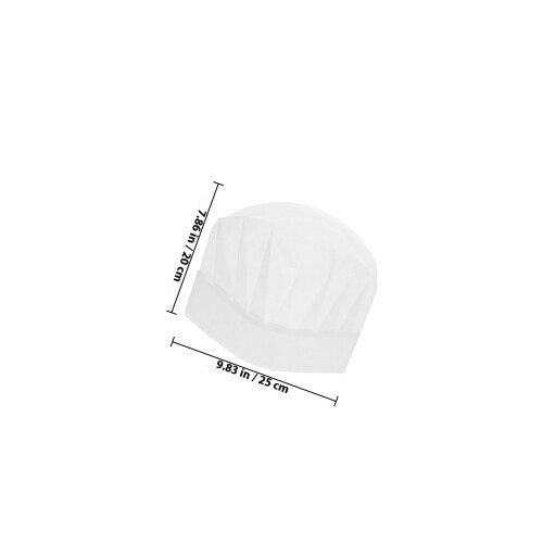 20 Pezzi Cappelli Da Cuoco Monouso Per Bambini, Bianco 1