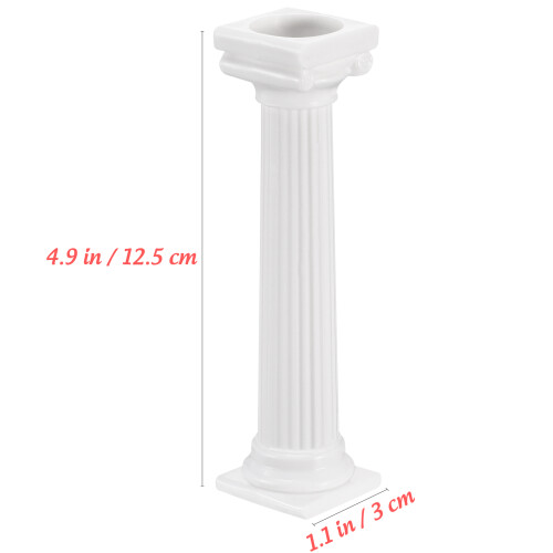 8 pezzi supporti torta colonne romane in plastica, alzatine livelli 1