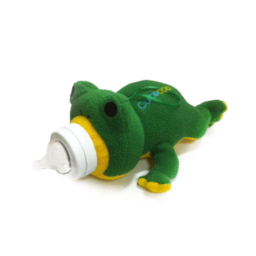 (Frog) Baby Feeding Milk Bottle Insulation Cover Holder Feeder Thermal Bag Warmer Animal Plush Toy Bright-Home