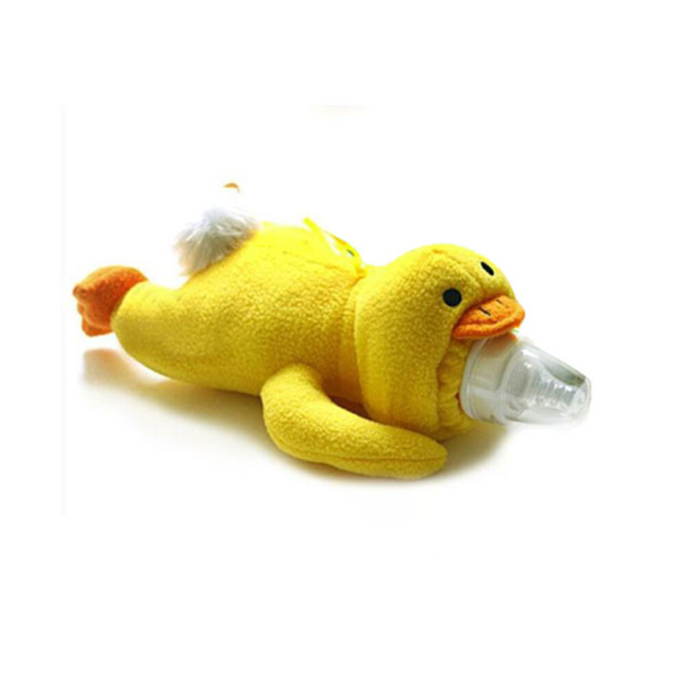(Duck) Baby Feeding Milk Bottle Insulation Cover Holder Feeder Thermal Bag Warmer Animal Plush Toy Bright-Home