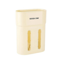 Water Dispenser Cup Holder Coffee Cup Dispenser Double Tube Large Capacity Water Dispenser Cup Holder Pull Wall Mount