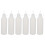 6 stuks 500 ml witte puntlijmflacons – plastic applicatorflessen 6